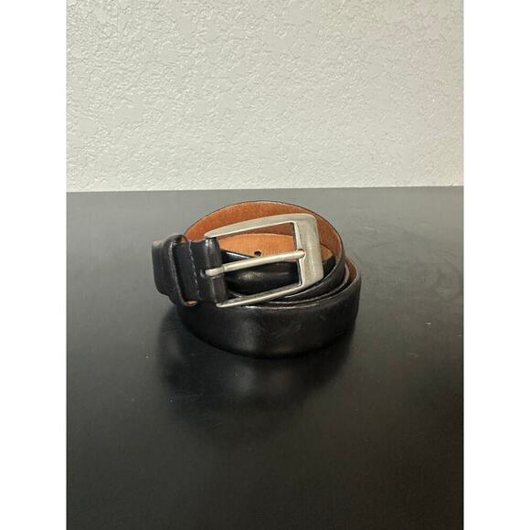 Tom James Other - Tom James Mens Belt 40 Black Leather Solid Brass Buckle Elegant Glam USA Made